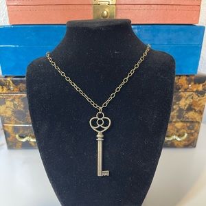 Bronze Tone Key Pendant Necklace
